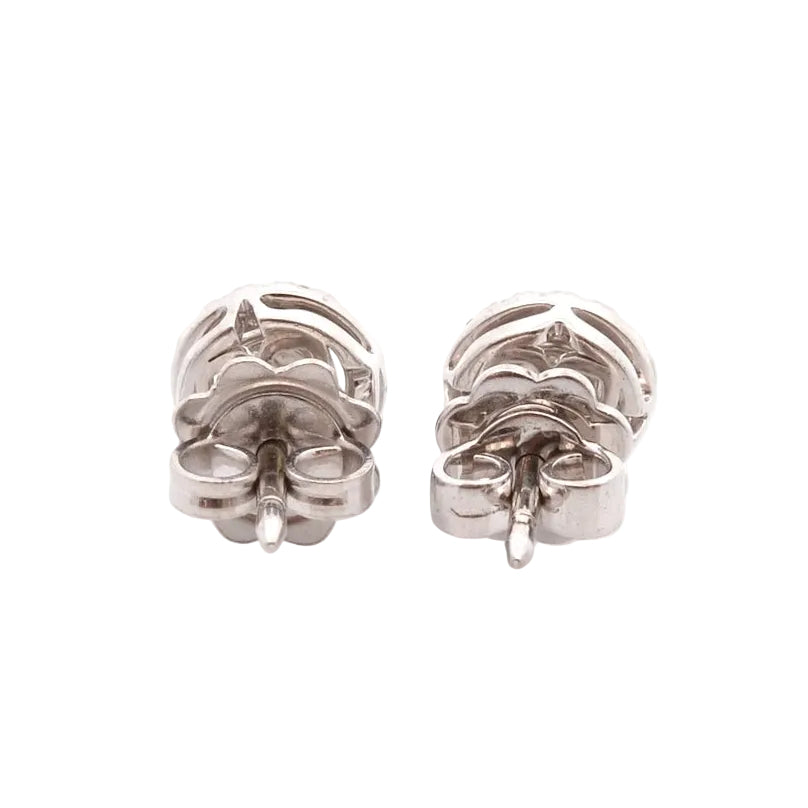 Boucles d'oreilles Puces en or blanc et diamants
