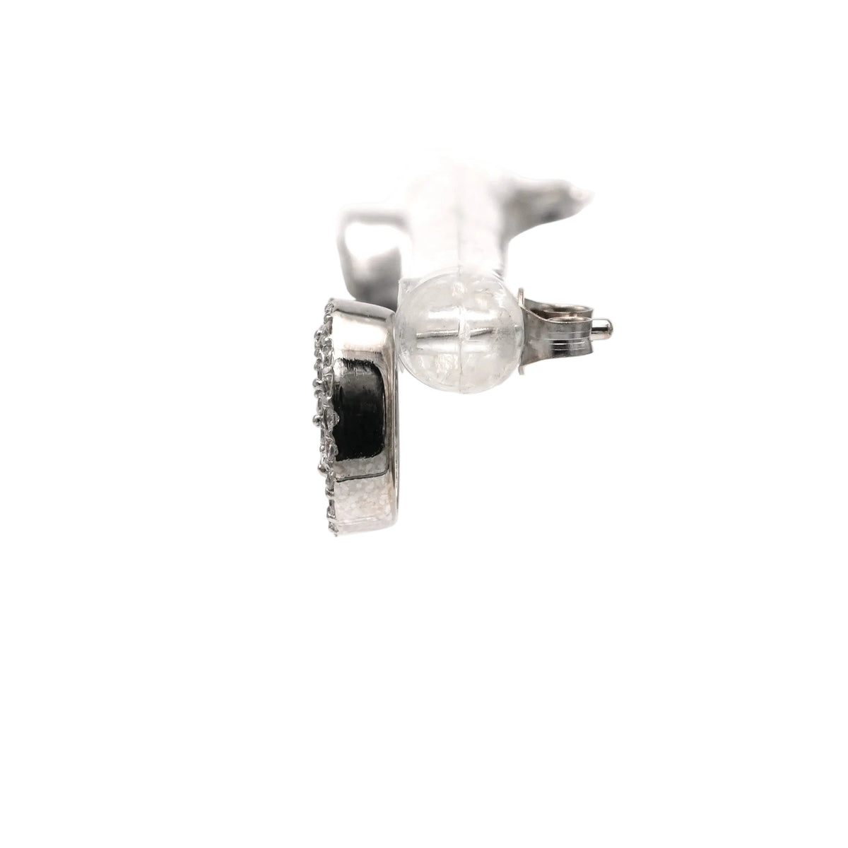 Boucles d'oreilles Puces en or blanc et diamants