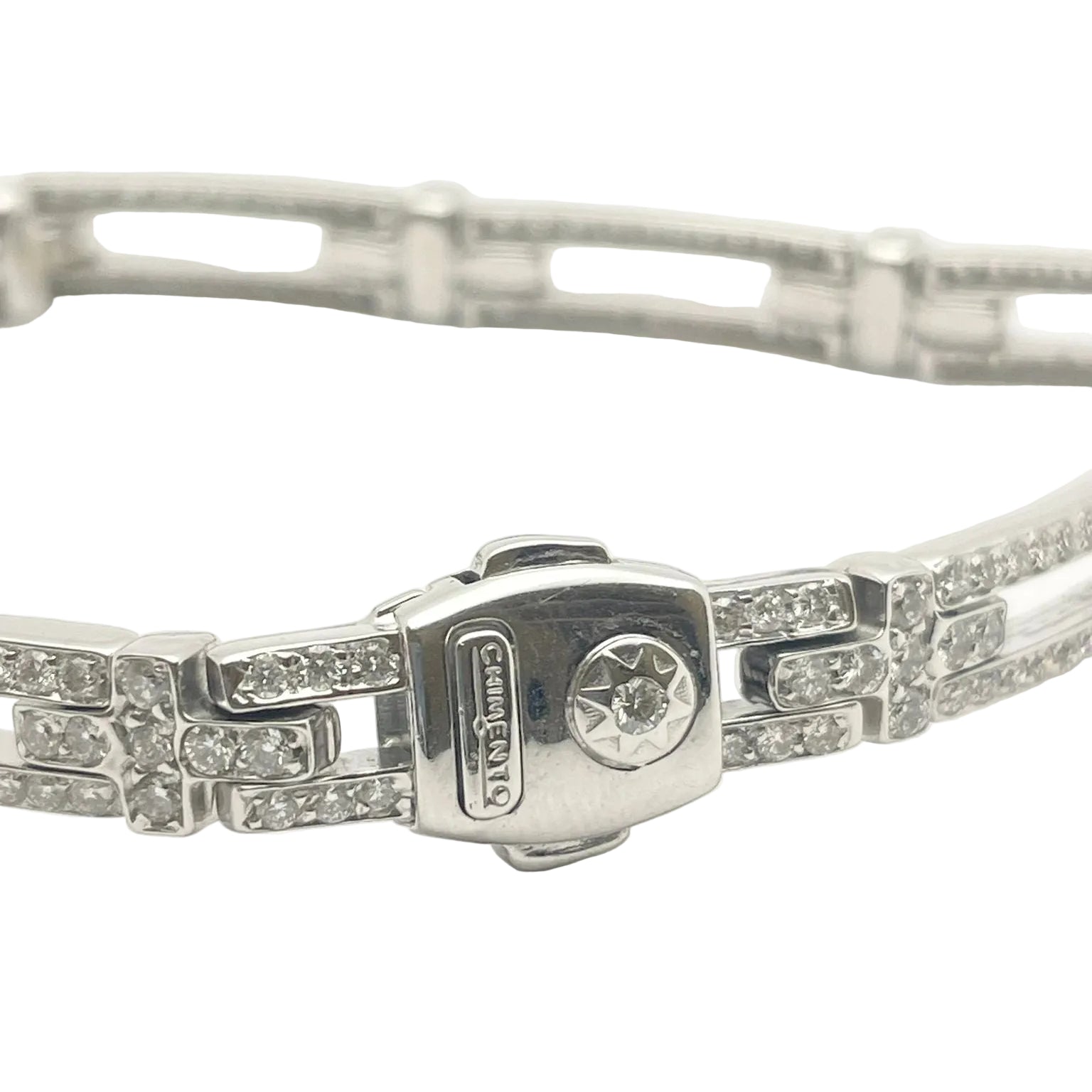 Bracelet Maille CHIMENTO en or blanc et diamants