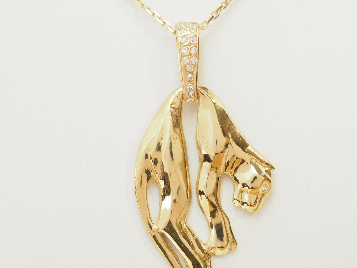 Pendentif en or jaune et diamants