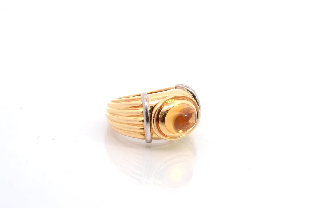 Bague Jonc BOUCHERON Jaïpur en or jaune et citrine