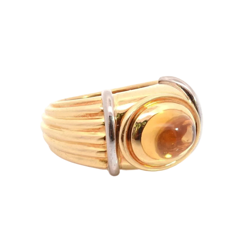 Bague Jonc BOUCHERON "Jaïpur" en or jaune et citrine