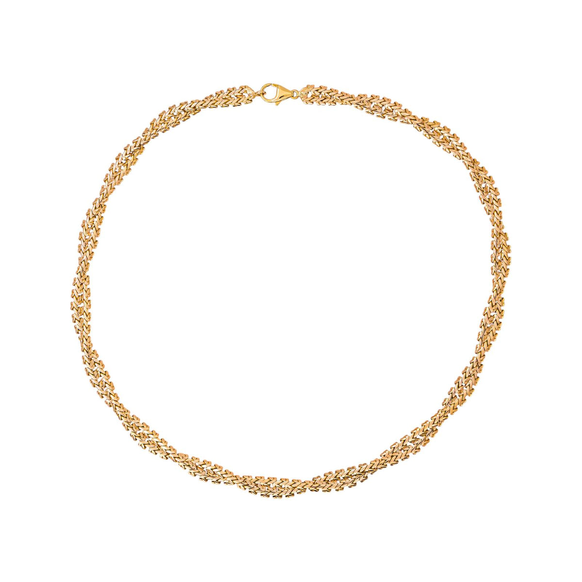 Collier maille tressée Or rose