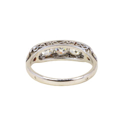 Bague Jarretière en platine et diamants
