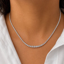 Collier Rivière en or blanc et diamants