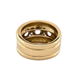 Bague Bandeau en or jaune, rubis et diamants