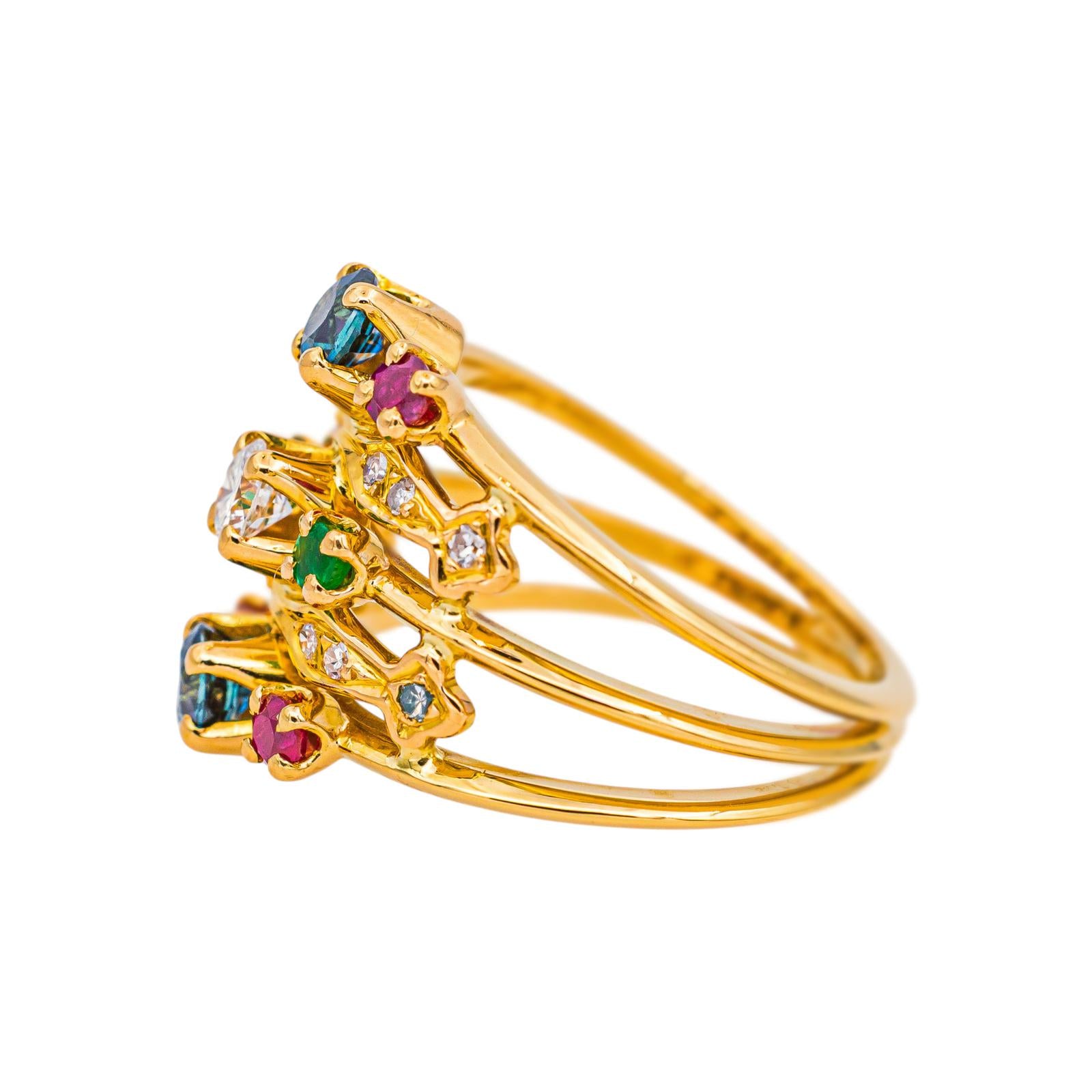 Bague Or jaune Saphir