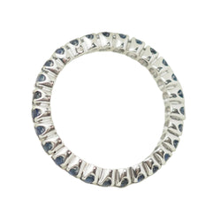 Bague Alliance en or blanc et saphirs