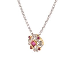 Collier Pendentif en or blanc et diamants