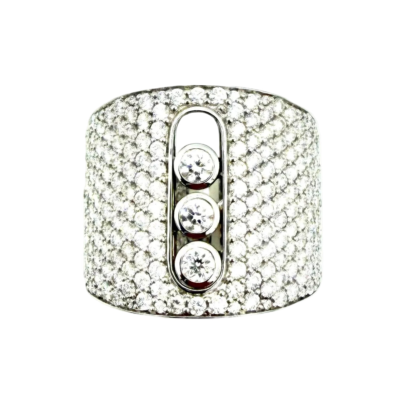 Bague MESSIKA Move Joaillerie Pavée en or blanc et diamants