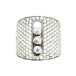 Bague MESSIKA "Move Joaillerie Pavée" en or blanc et diamants