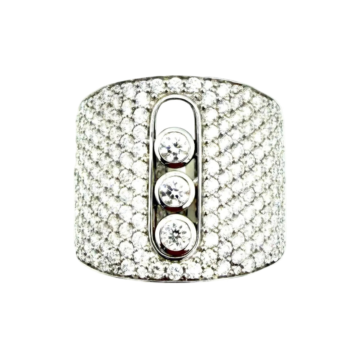 Bague MESSIKA "Move Joaillerie Pavée" en or blanc et diamants