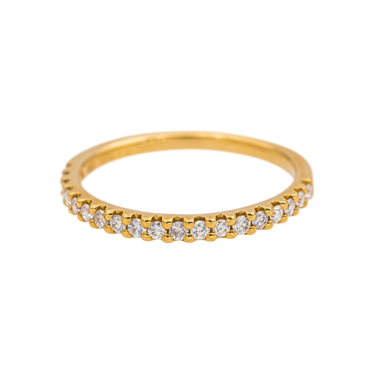 Bague  Demi-alliance  Or jaune Diamant