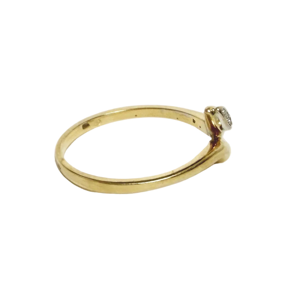 Bague Toi & Moi en or jaune et diamants