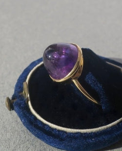 Bague Cocktail en or jaune et améthyste