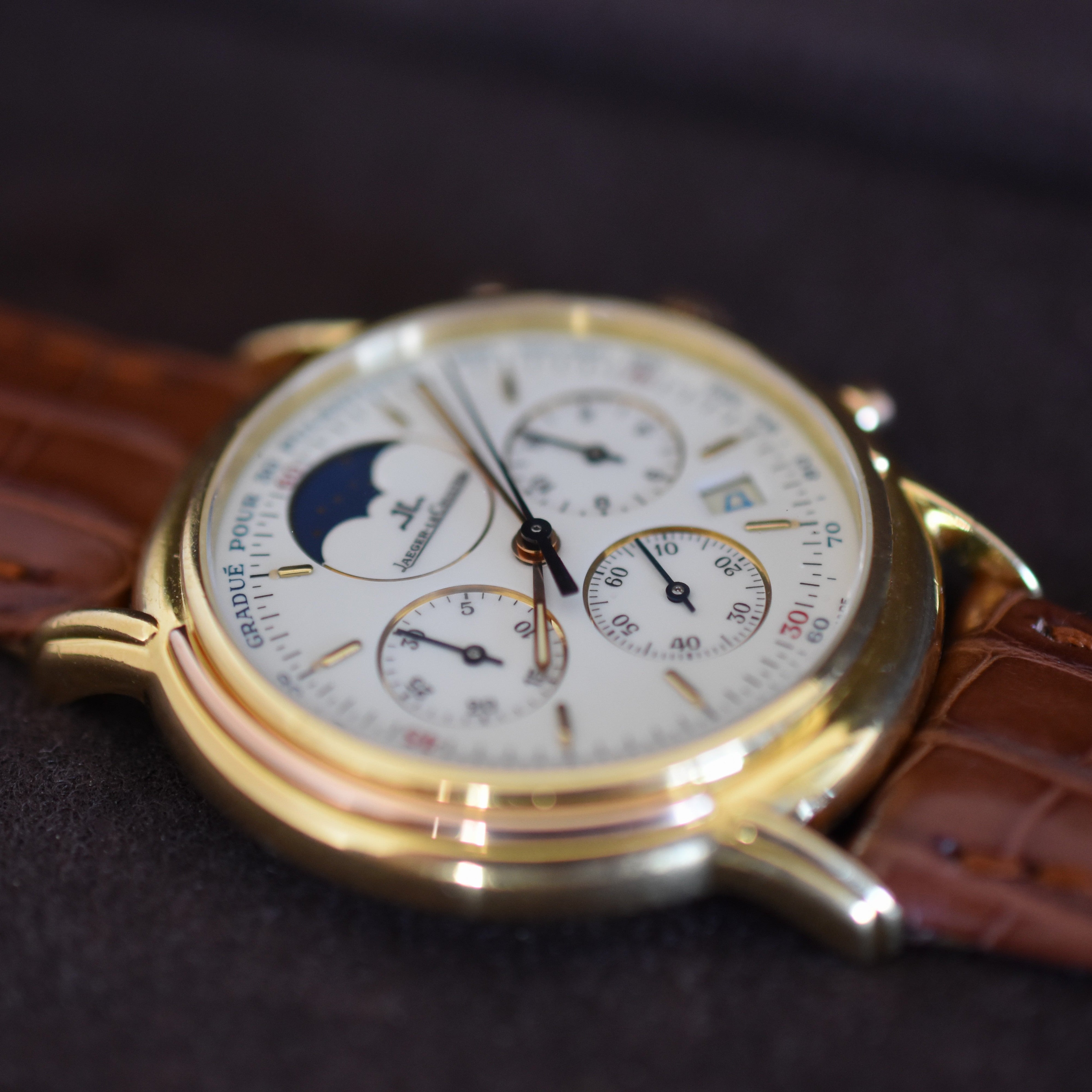 Montre  JAEGER-LECOULTRE Odysseus en or jaune, or rose et cuir