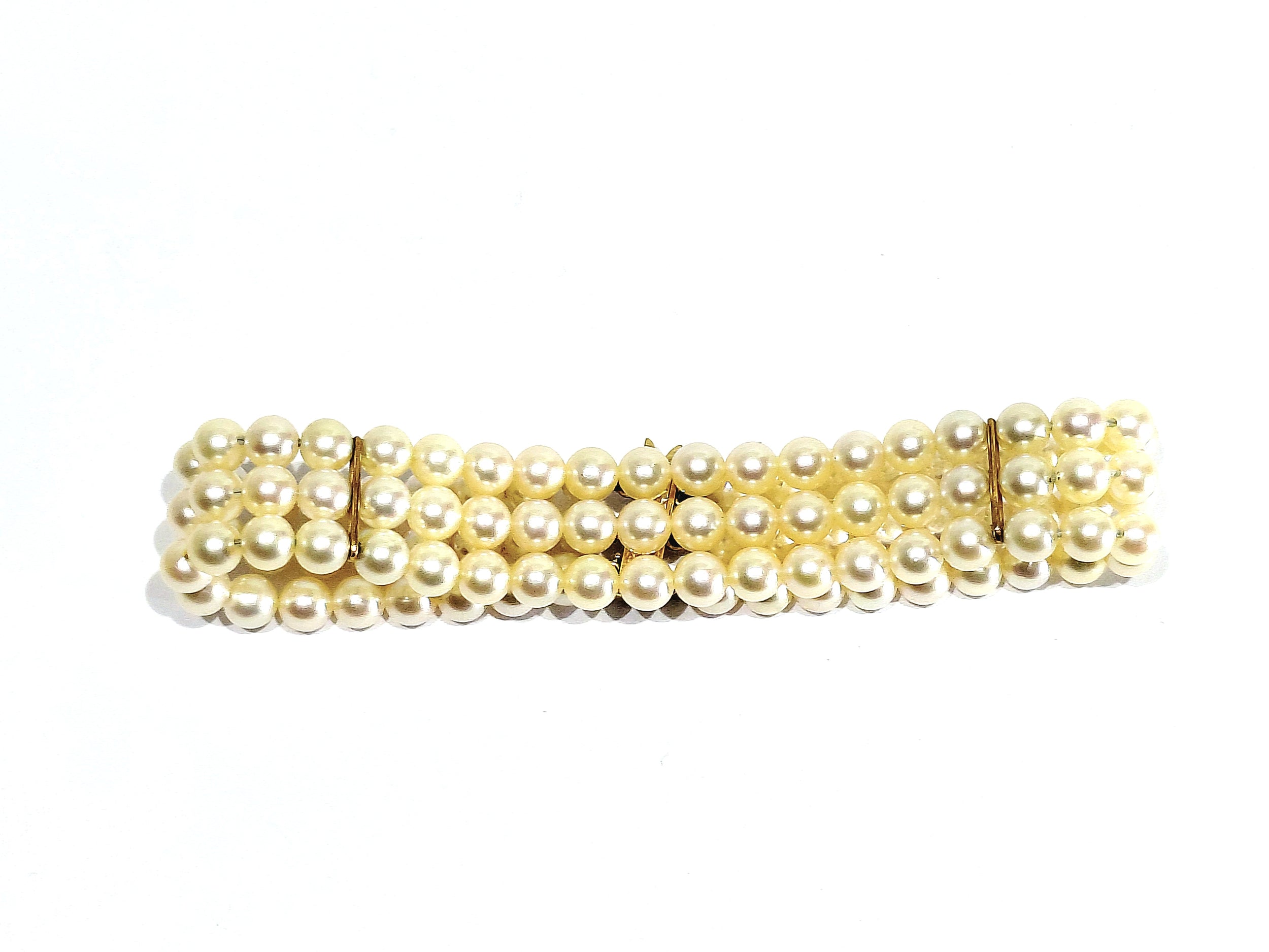 Bracelet en or et perles