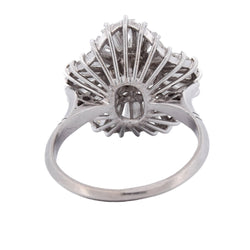 Bague Entourage en platine et diamants