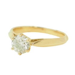 Bague Solitaire en or jaune et diamant