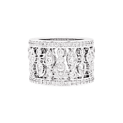 Bague Chopard, "Haute Joaillerie" or blanc et diamants.