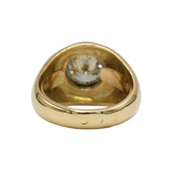 Bague Chevalière en or jaune et diamant
