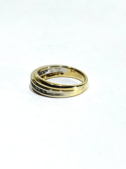 Bague en or jaune et diamants