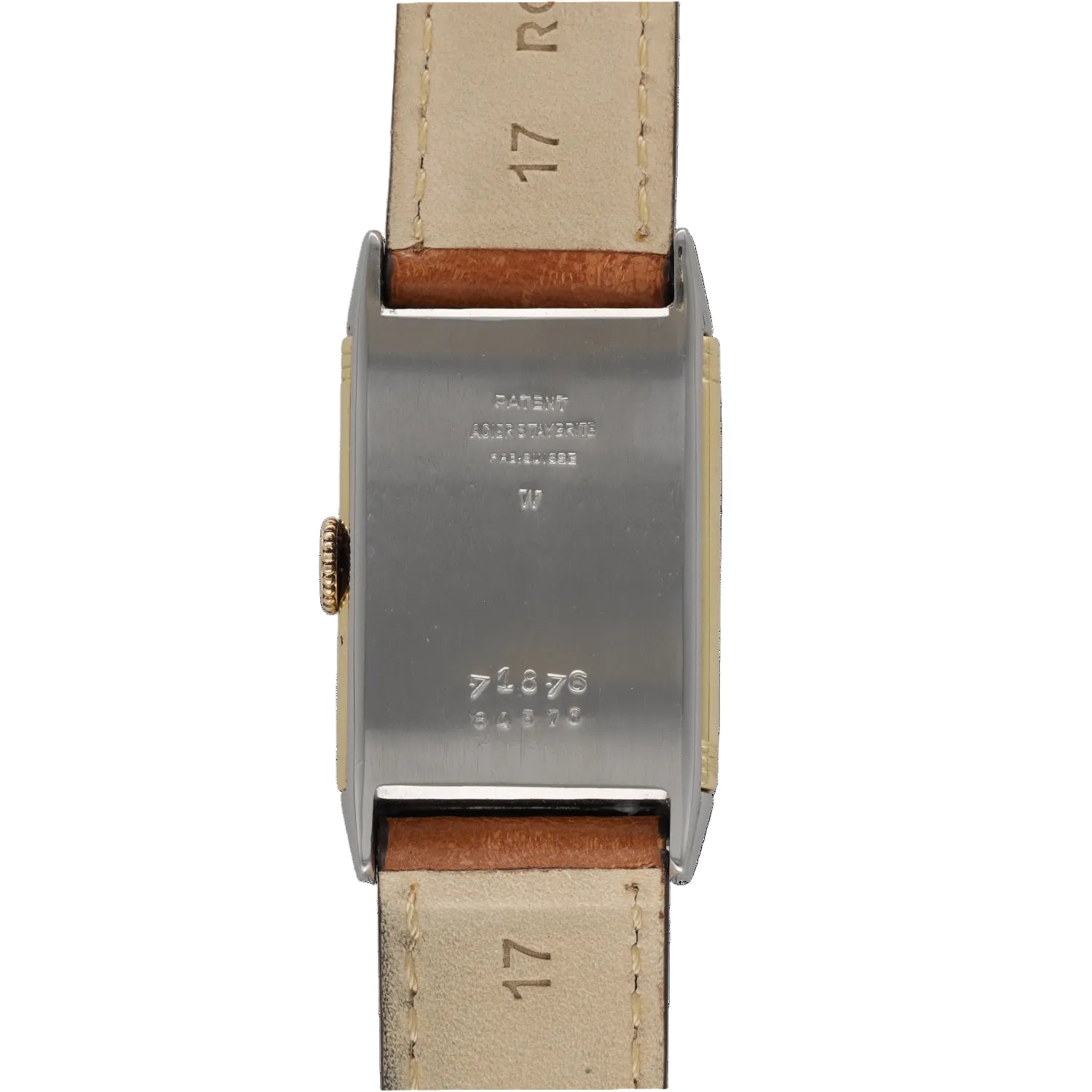 Montre JAEGER-LECOULTRE "Reverso" en or jaune, acier et cuir