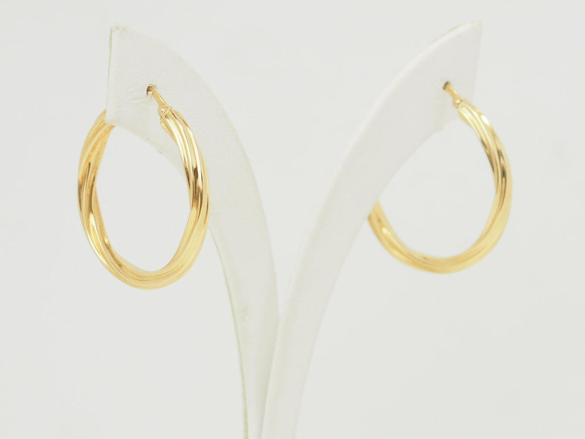 Boucles d'oreilles Créoles en or jaune