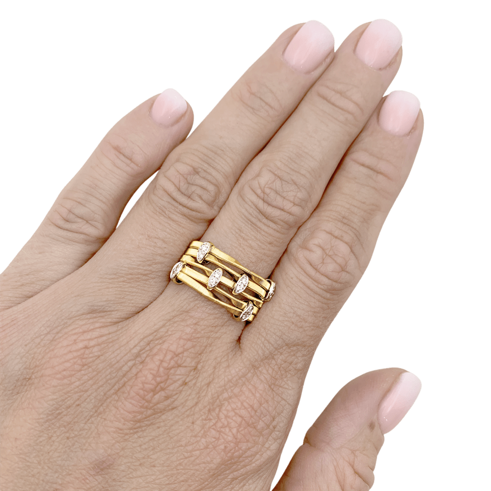 Bague Marco BICEGO, « Marrakech Onde », deux ors, diamants.