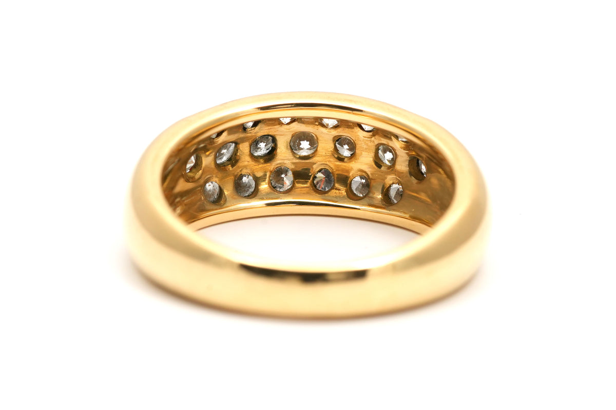 Bague Pavée en or jaune et diamants