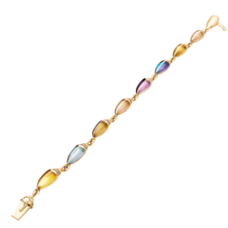 Bracelet Bibi Van Der Velden , «Mini Scarab Opal Eternity», or rose, pierres de couleurs.