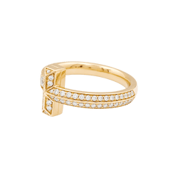 Bague Jonc TIFFANY & CO. "Tiffany T" en or rose et diamants