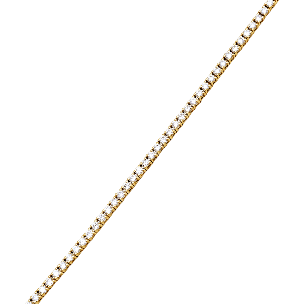 Bracelet ligne, or rose et diamants taille brillant, 1.38 carat.
