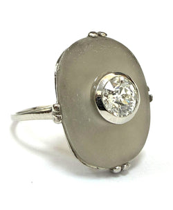 Bague Solitaire en platine et diamant
