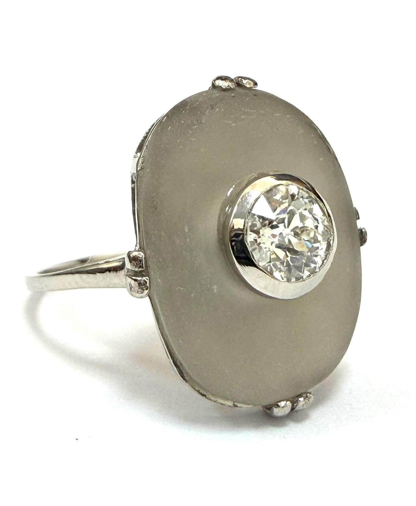Bague Solitaire en platine et diamant