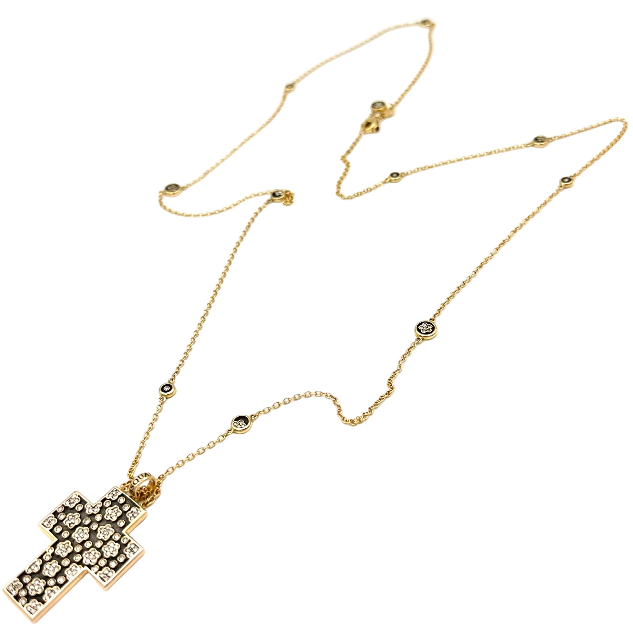 Collier Sautoir PASQUALE BRUNI "Ricami" en or rose, rubis et diamants