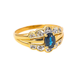 Bague Or jaune Saphir