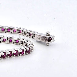 Bracelet Ligne en or blanc, rubis et diamants