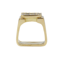 Bagues Tank J.VENDOME en or blanc, or jaune, saphirs et diamants