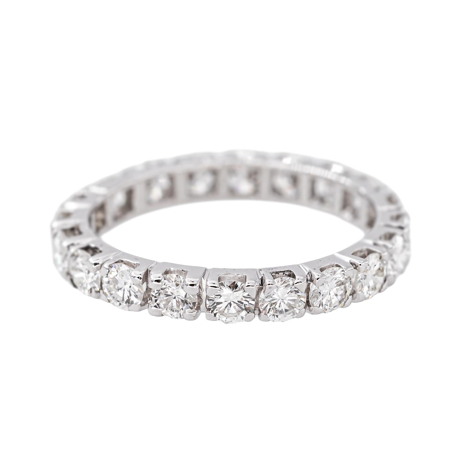 Bague  Alliance tour complet  Or blanc Diamant