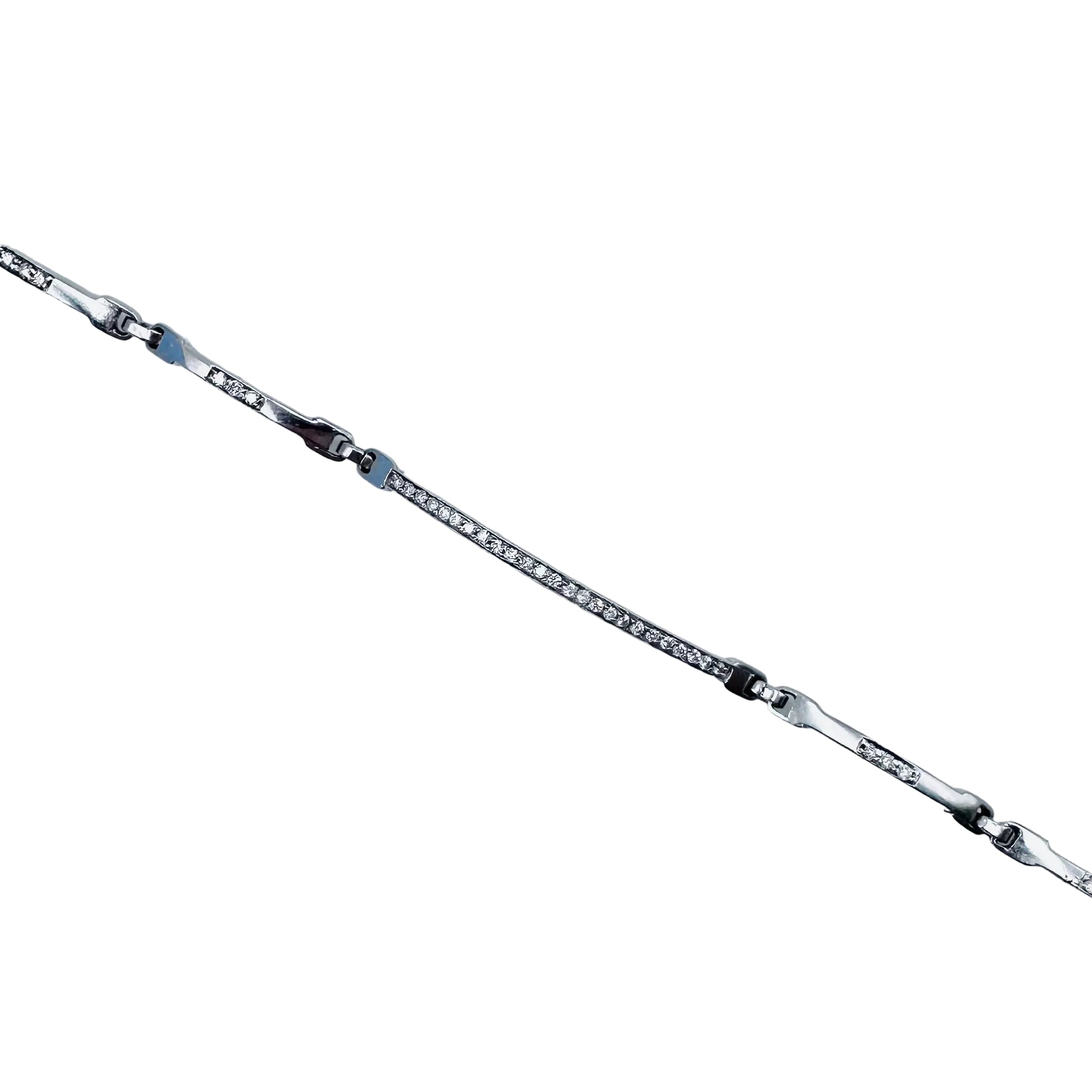 Bracelet Ligne en or blanc et diamants