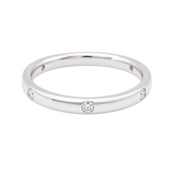 Bague Alliance POMELLATO "Lucciole" en or blanc et diamant