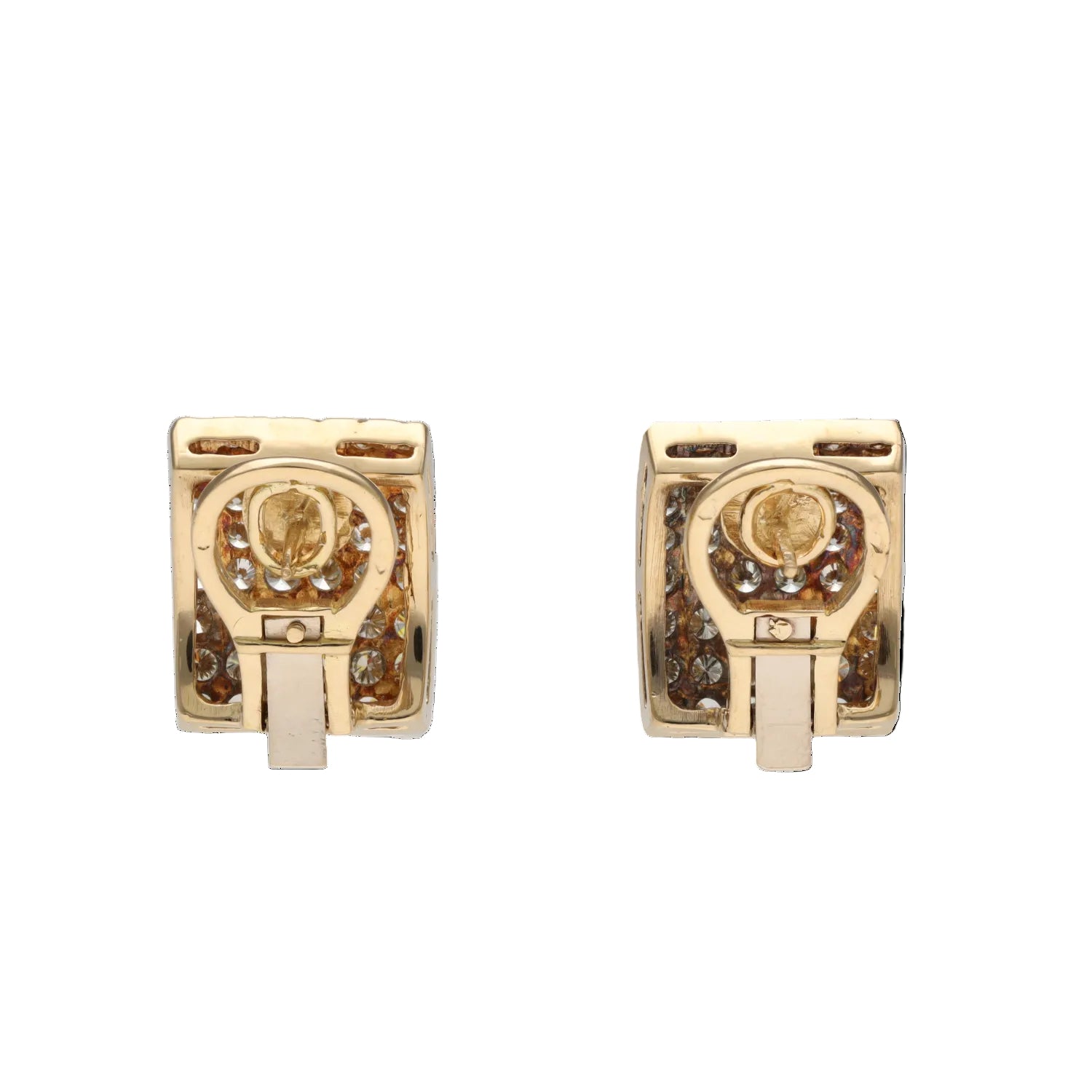Boucles d'oreilles Clips en or jaune et diamants