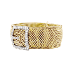 Montre secrète Jaeger-Lecoultre, « Ceinture », or jaune, or blanc, diamants.