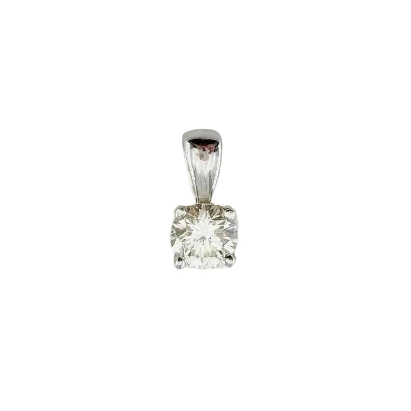 Pendentif en or blanc et diamant