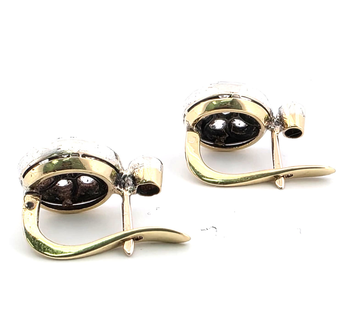 Boucles d'oreilles Dormeuses en or jaune et diamants