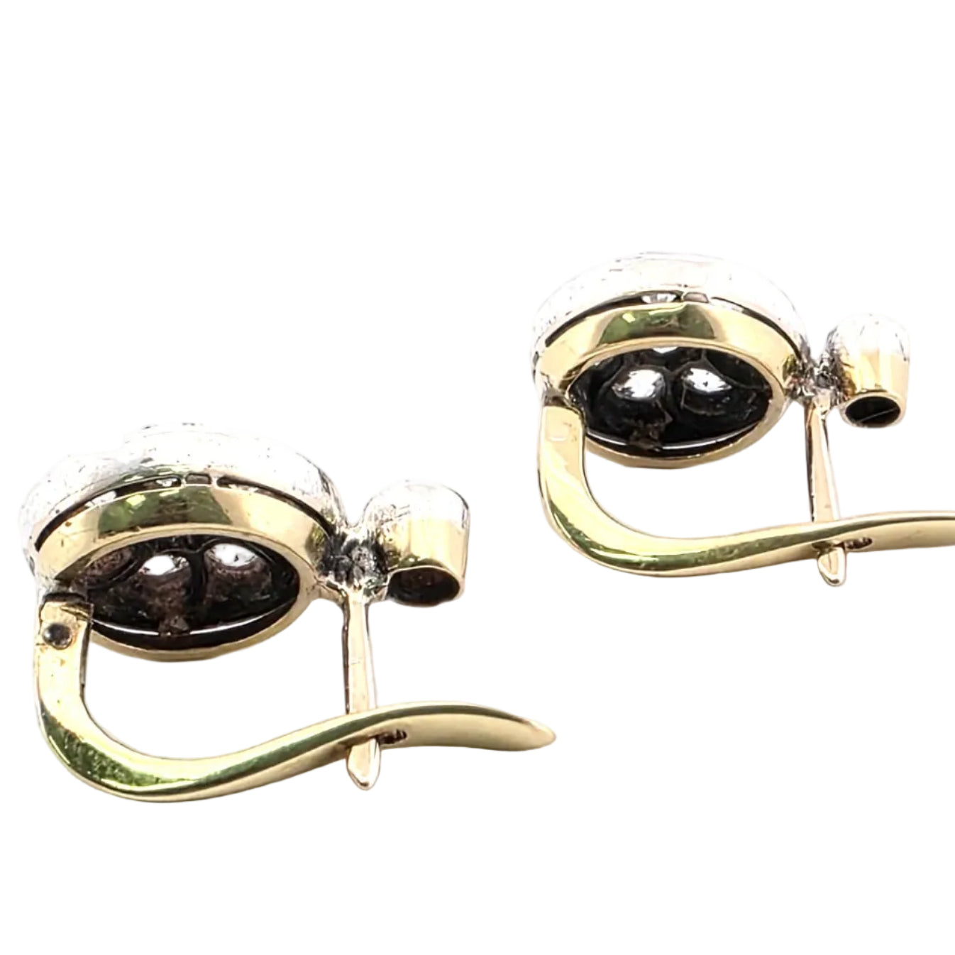 Boucles d'oreilles Dormeuses en or jaune et diamants
