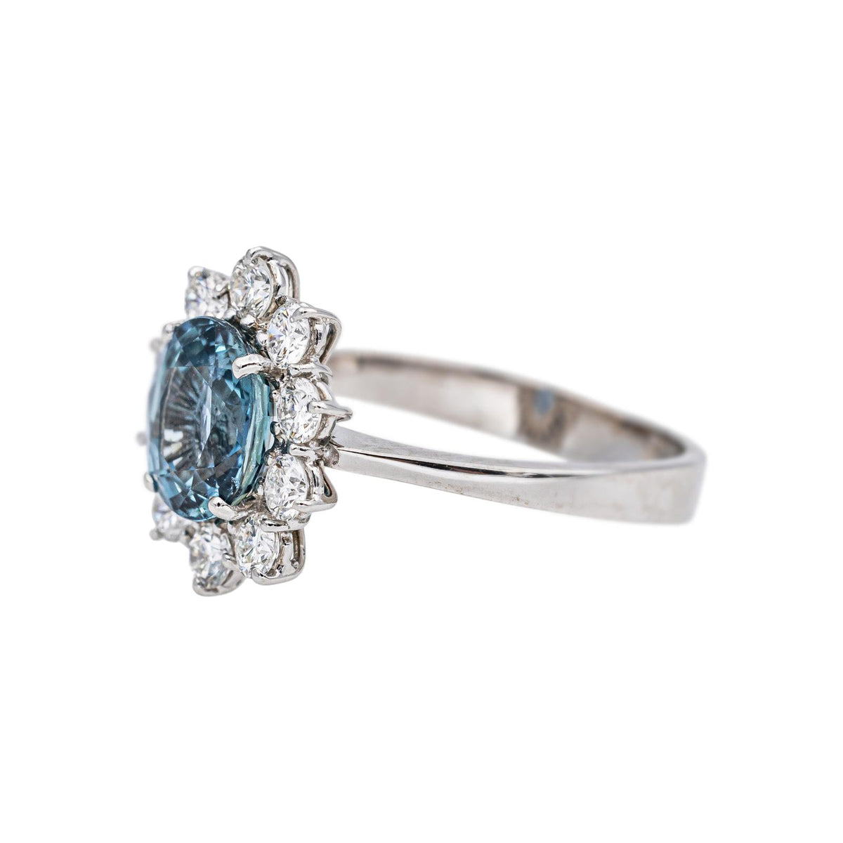 Bague  Pompadour Or blanc  Saphir