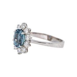 Bague  Pompadour Or blanc  Saphir