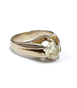 Bague Solitaire en or blanc et diamant